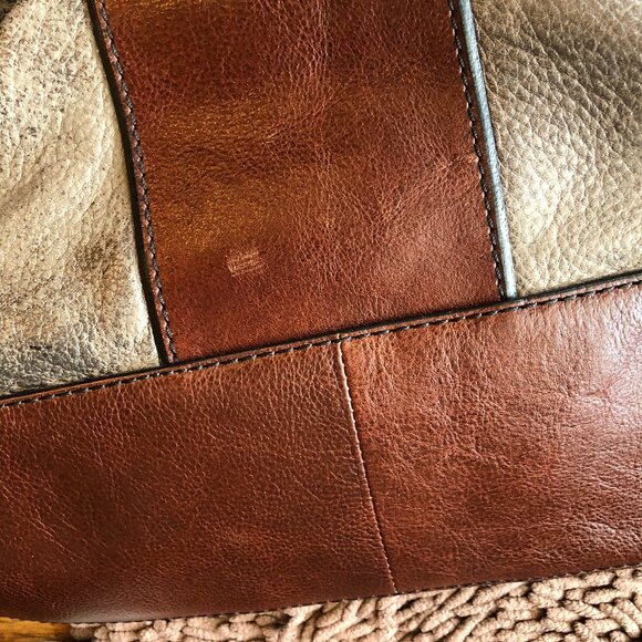 Fossil Long Live Vintage 1954 Bag/Satchel in brown/pewter - Picture 9 of 12